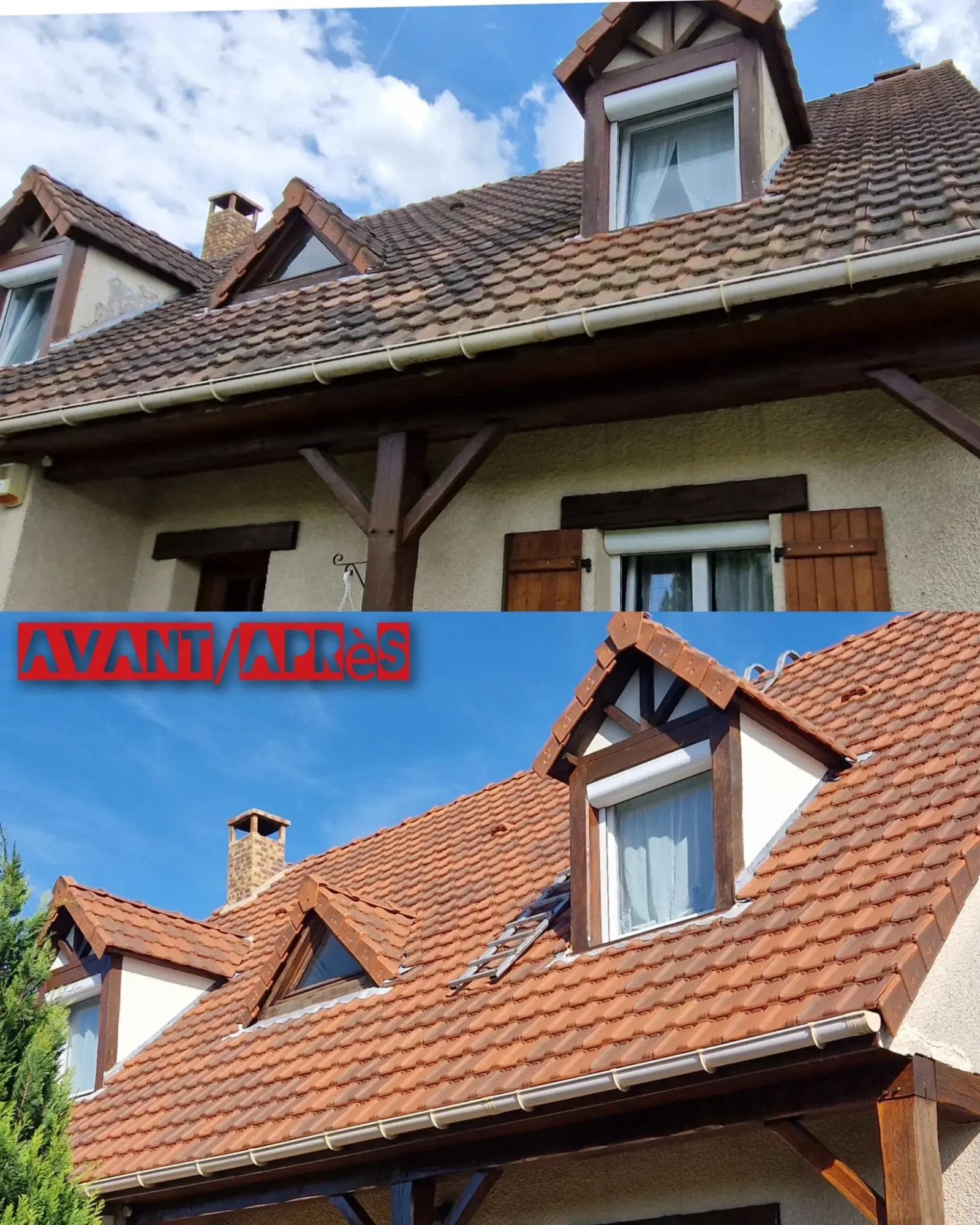 nettoyage toiture à herblay-sur-seine avec application d’un traitement hydrofuge pour renforcer l’étanchéité et limiter l’encrassement